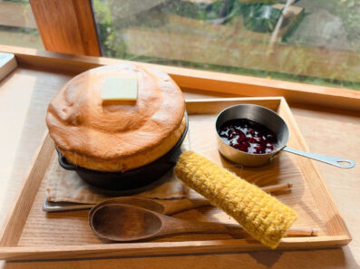 念願のパンケーキ